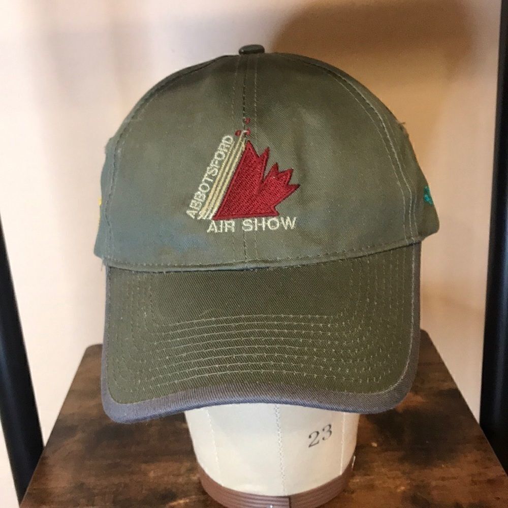 Abbotsford Air Show Canadian Maple Leaf Hat With Yellow Support Ribbon Detail